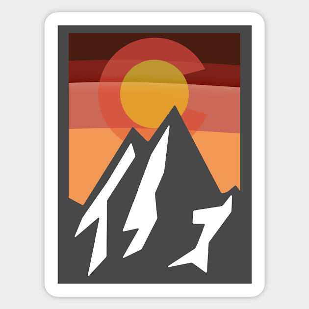 colorado rocky  mountain sunset Sticker by pholange